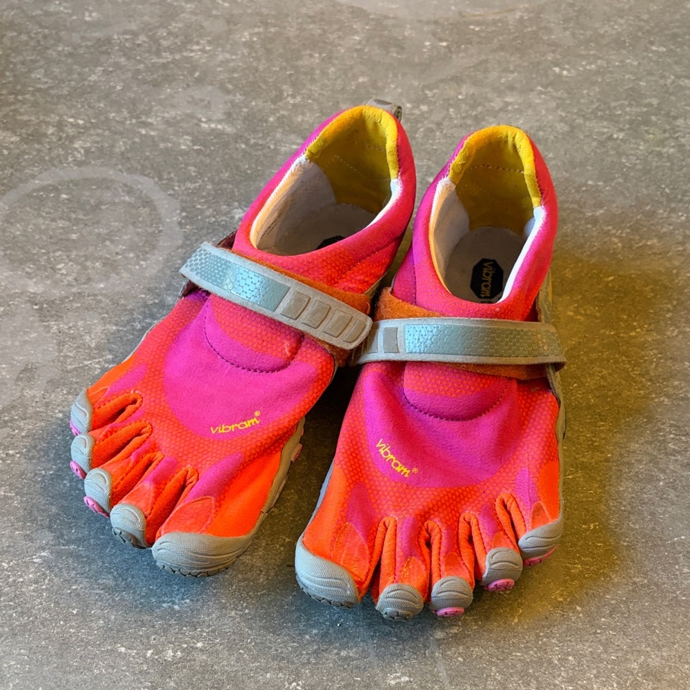Vibram FiveFingers Pink and Orange Toe Shoes